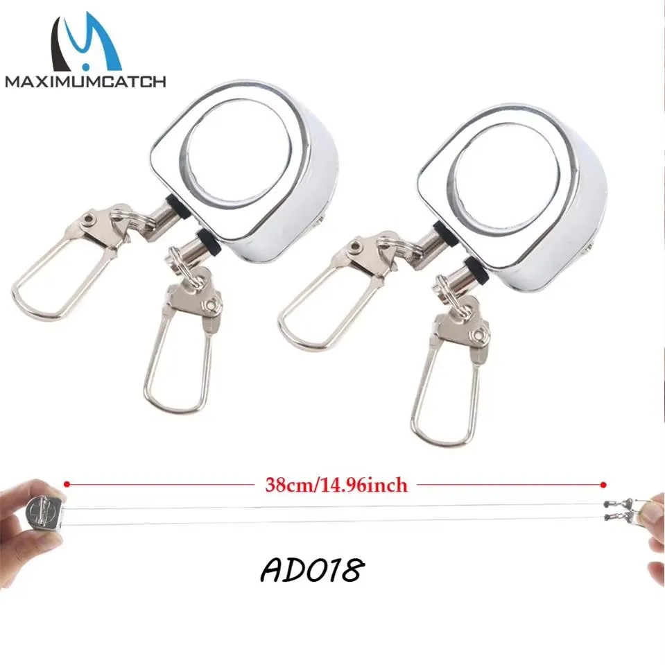 Maximumcatch Vliegvissen Zinger Retractor Clip Badge Houder Sleutelhanger Haak Koord Lijn Winder Extractor Vistuig Gereedschap