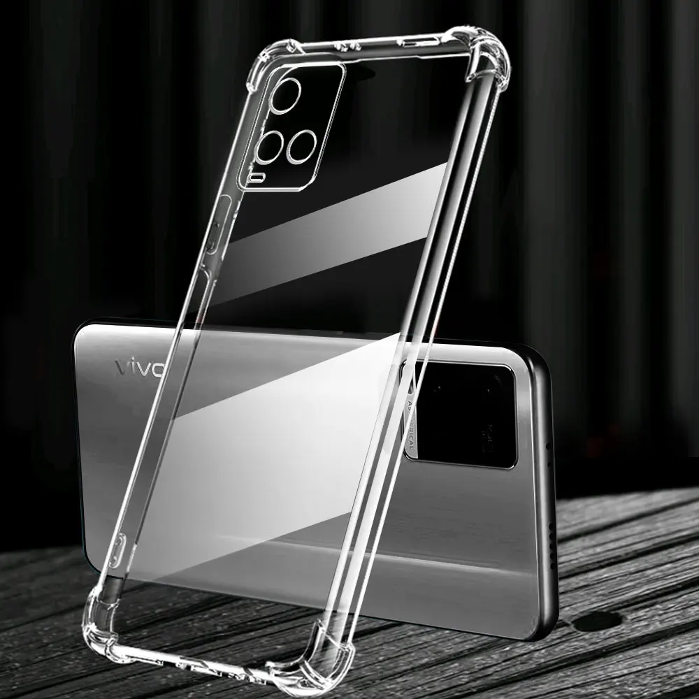 Phone Case For Vivo Y33S 4G Case VivoY33S Clear TPU Soft Silicone Airbag Shockproof Bumper For Vivo Y33T Y32 Back Cover Fundas