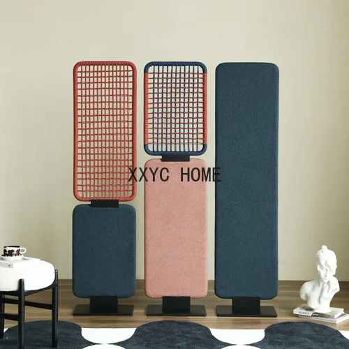 Nordic Creative Screen Small Apartment Entrance Blocking Partition Modern Simple Movable Floor Vertical Screen