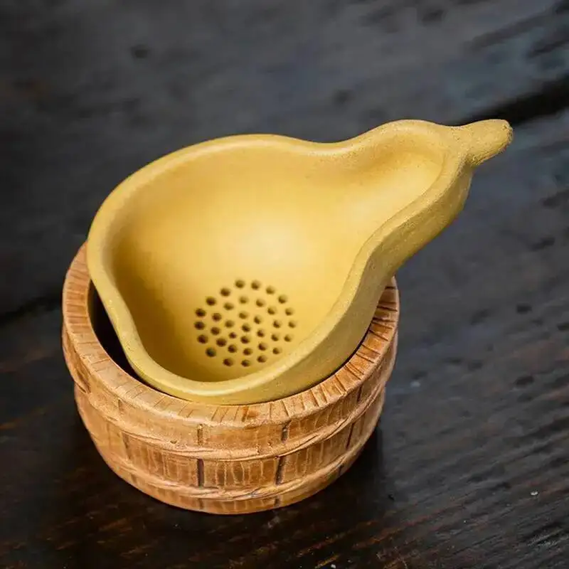 Zisha Bionic Tea Strainer Tea Infuser Tea Filter Gourd Ladle Fulu Tea Play Accessories Sculpture Ornament Чаепитие