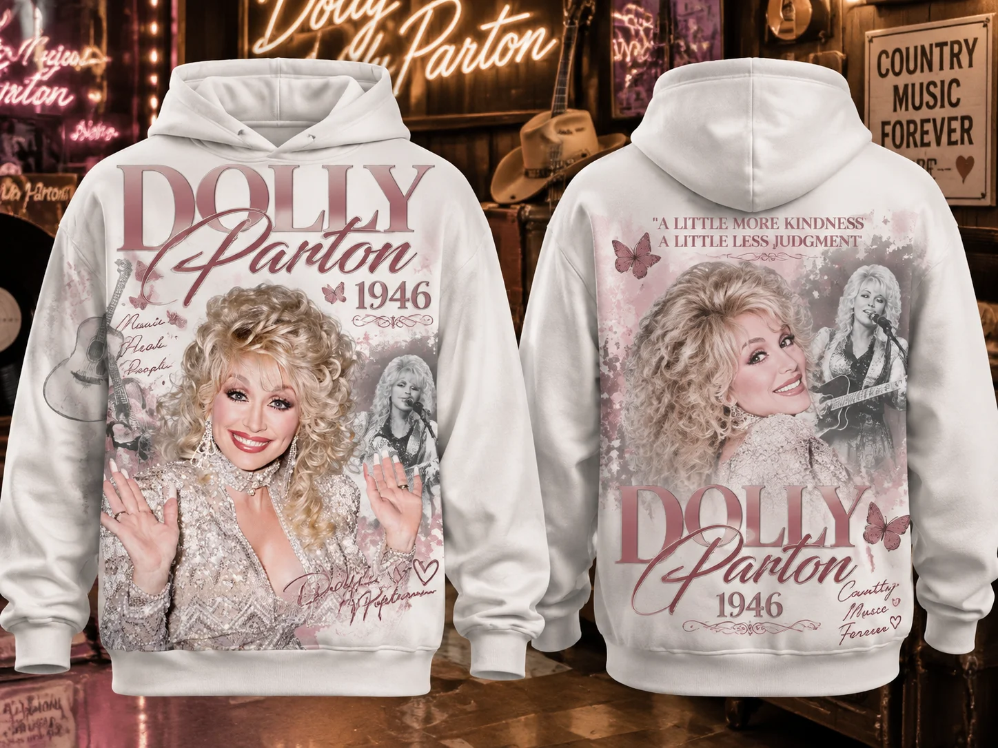 Dolly Parton Hoodie Y2K Country Singer 3DFull Print Family Matching Outfits Retro Portrait Hooded Sweatshirt For Fans Daily Wear