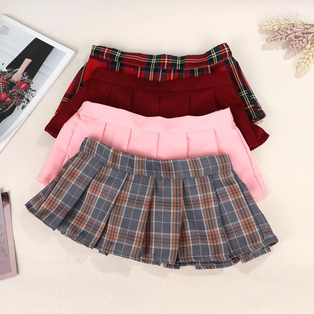 2022 New women Pleated Skirt sexy Mini skirts High waist Preppy Girls Dance Mini Skirt Student A Line Harajuku Sexy Japan Skirt