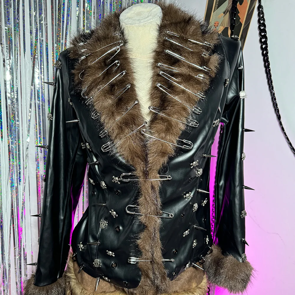 Punk Rock Studded Club Wear Pin DIY Hip Hop E-Girls Y2K Vegan