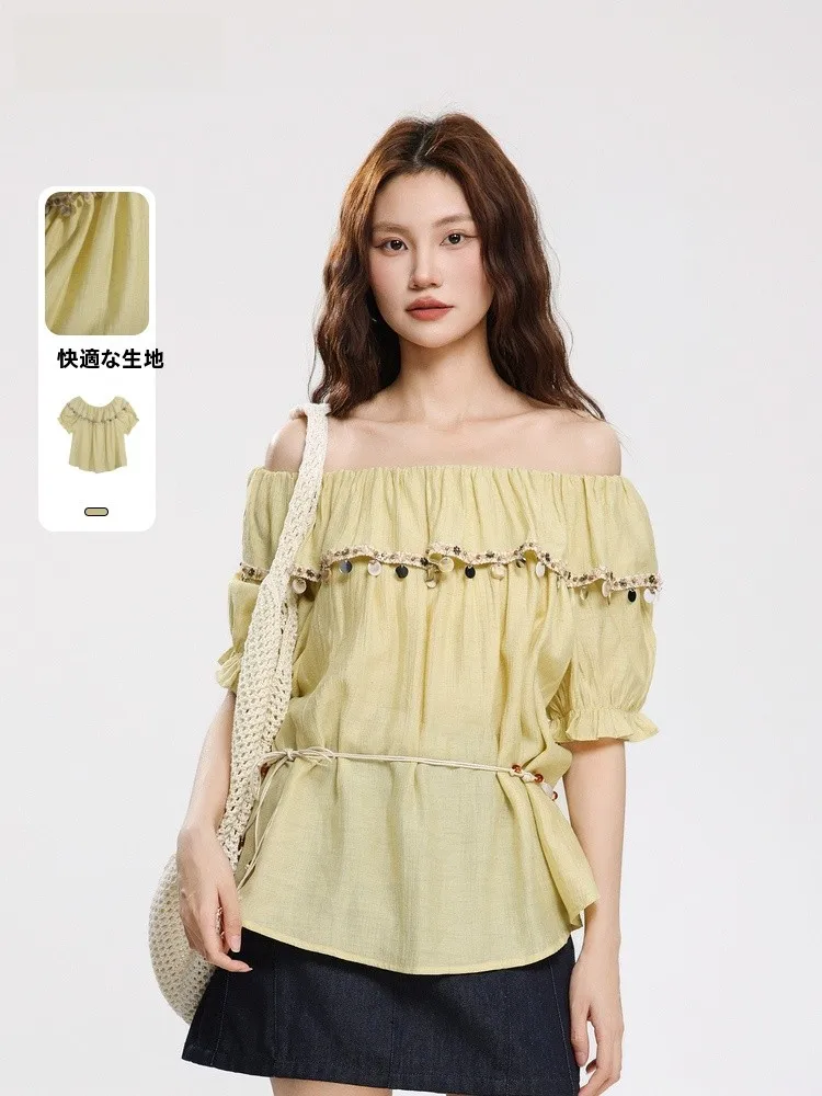 

Sweet Loose ort Sve Top Memory's Starting Point, летняя новая повседневная футболка Bubble Sve round Ne стандартной длины