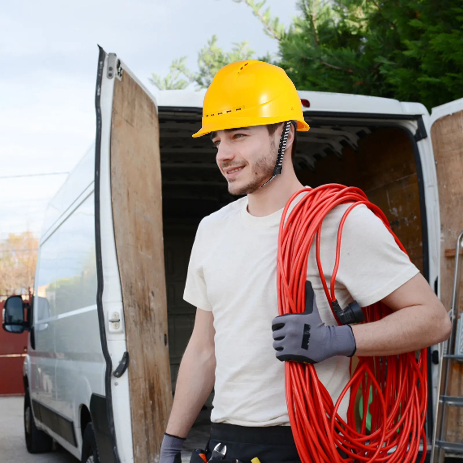 

Vented Hard Hat for Men Women Outdoor Construction Safety Protective Cap Home Improvement Bump Caps Hard Hat