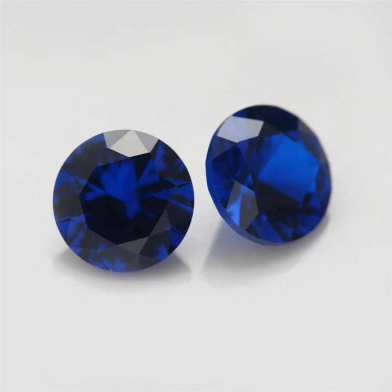 Blaue synthetische Spinell-Steine, runder Brillantschliff, 1 mm–12 mm, lose Edelsteine zur Schmuckherstellung, 112 # 113 # 114 # Farbe – Detail 8