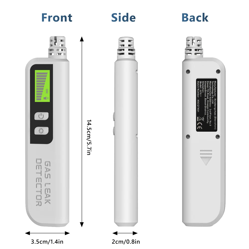 

Natural Gas Detector with Audible & Visual Alarm Combustible Gas Detector Combustible Gas Leak Tester for Home