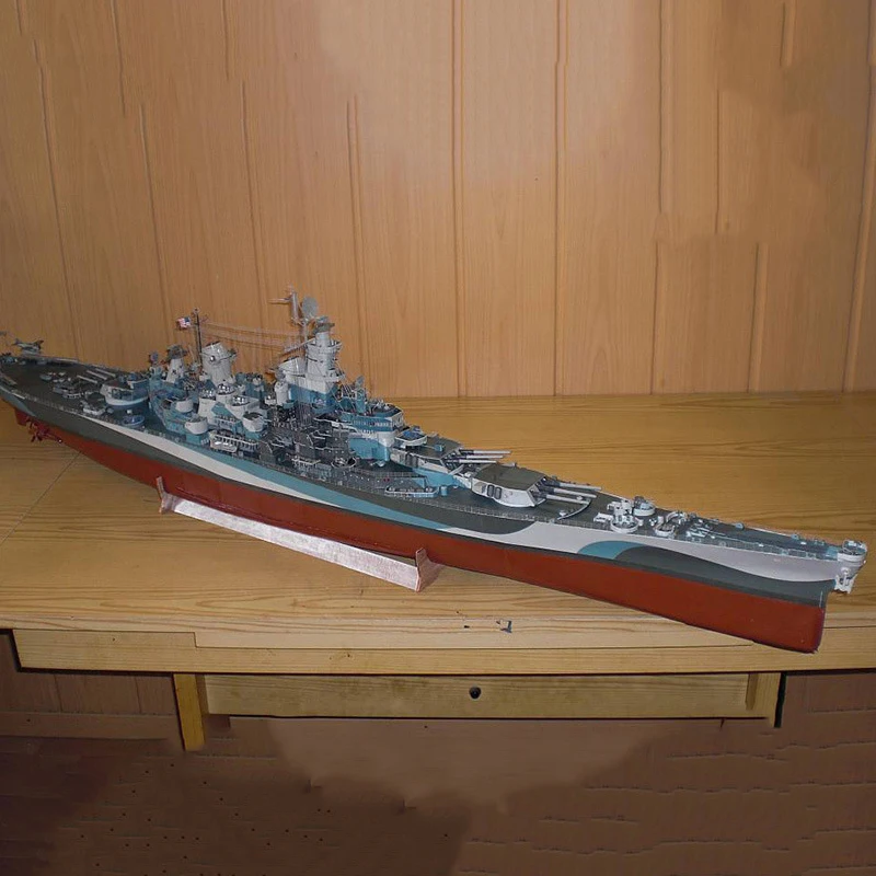 1:280 Paper Model of The Battleship USS MISSOURI Handmade DIY Jigsaw Puzzle Model Toy