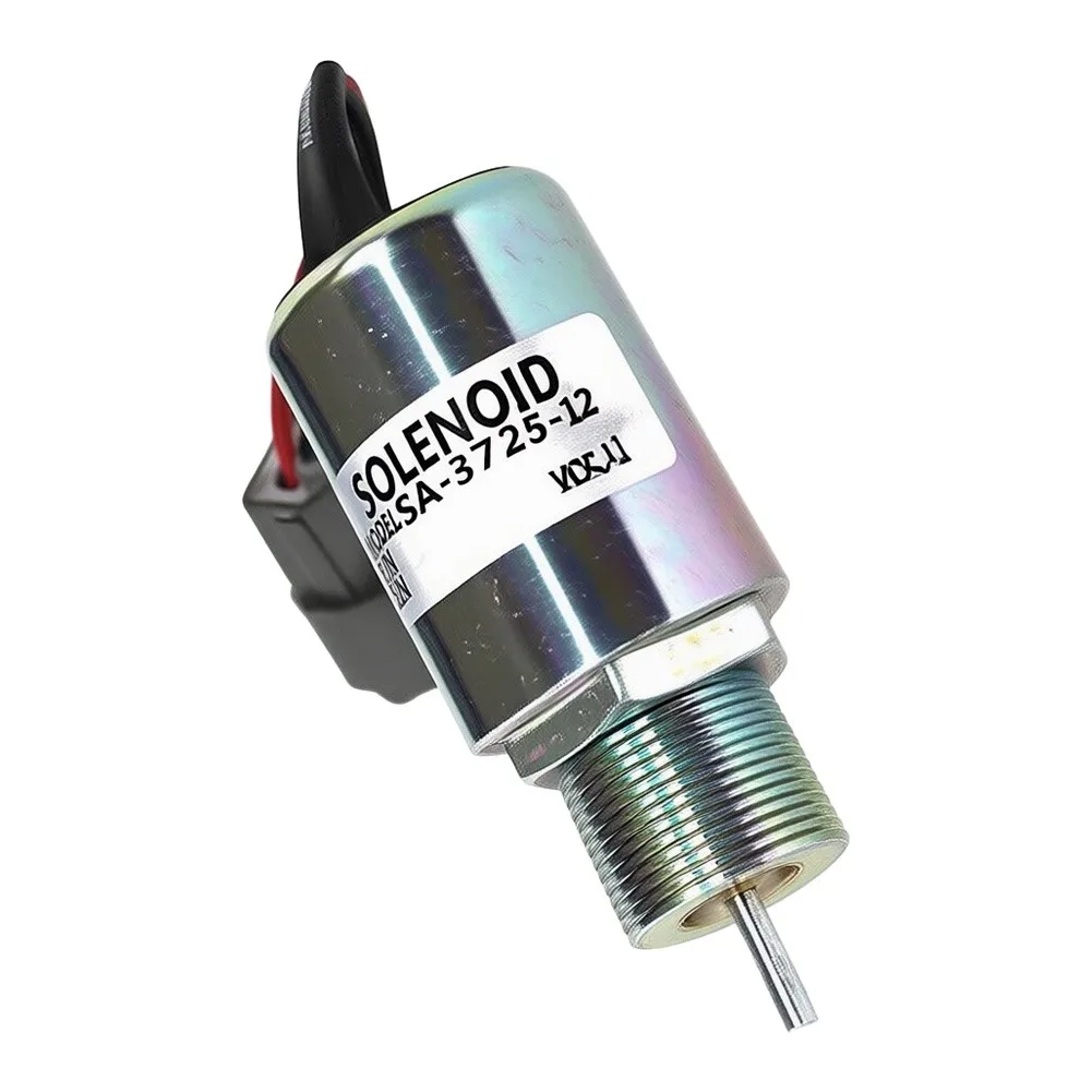 Engine Solenoid Valve 12V Solenoid Valve Copper Wire Conductivity Silver Fuel Management For Engine Efficiency