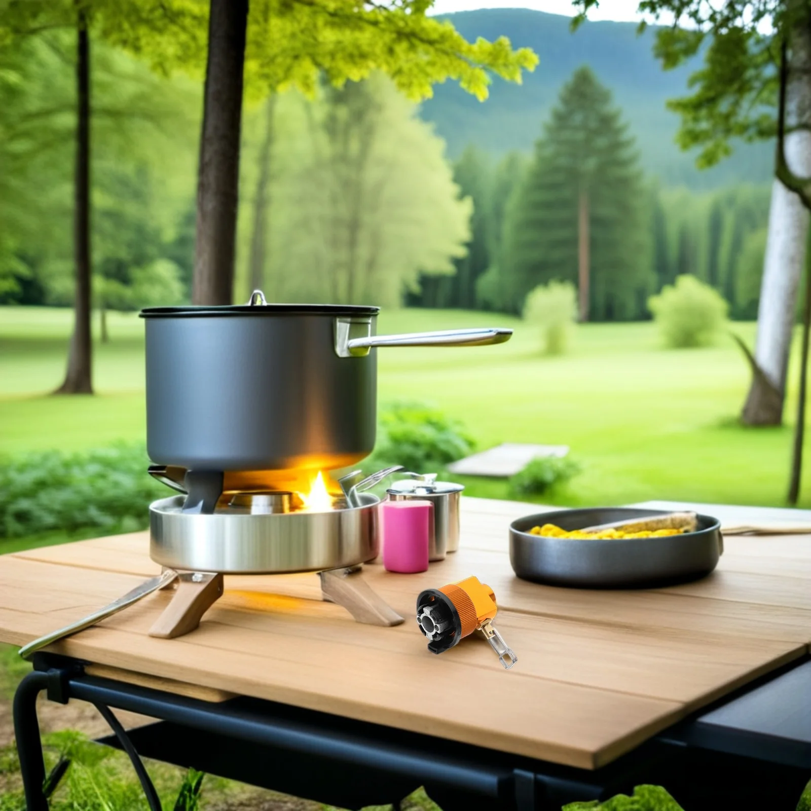 

1pc Propane Adapter Isobutane Canister Converter For Camping Stove Gas Valve Outdoor Portable Fuel Transfer Refill Valve