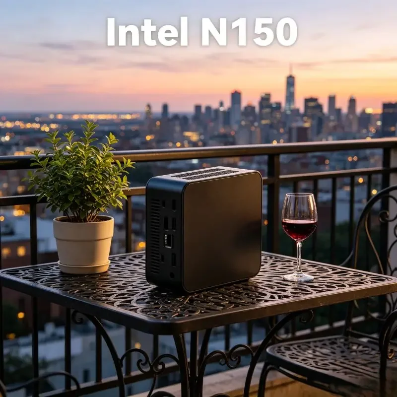 Full-featured Core N150 Mini Host Built with 16GB SSD Storage, Win11, WiFi6 Output Ideal for Home Life and Casual Office Jobs