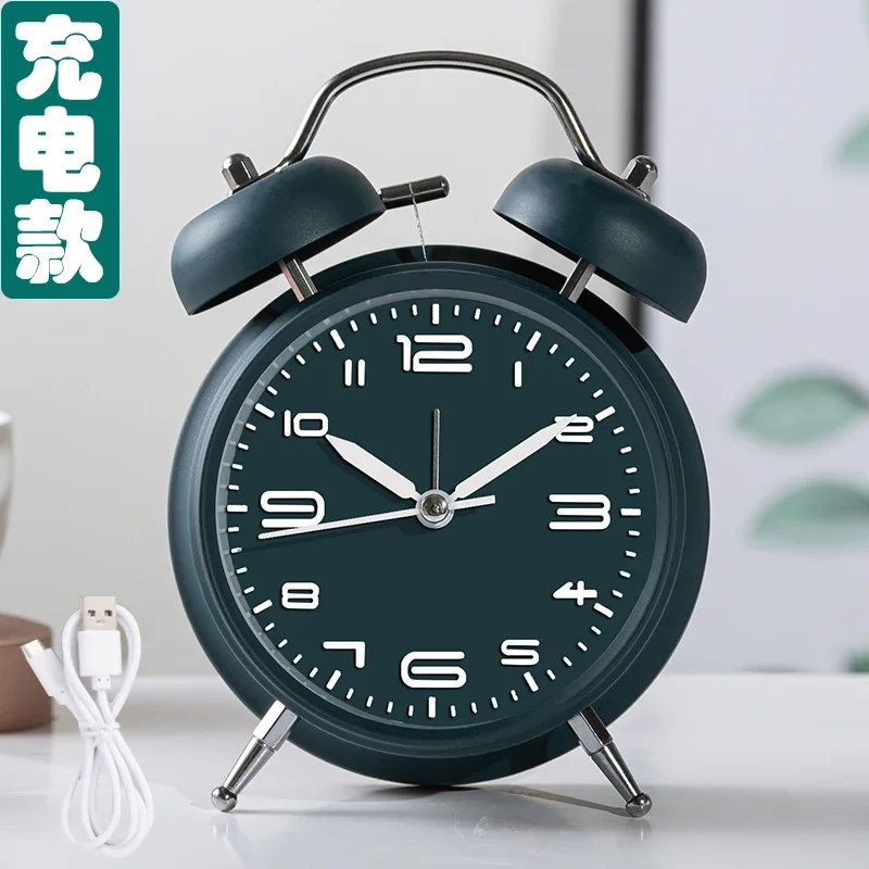 Students use the wake-up artifact, small alarm clock, new smart charging bell, children, boys, girls, mute bedside, electronic t