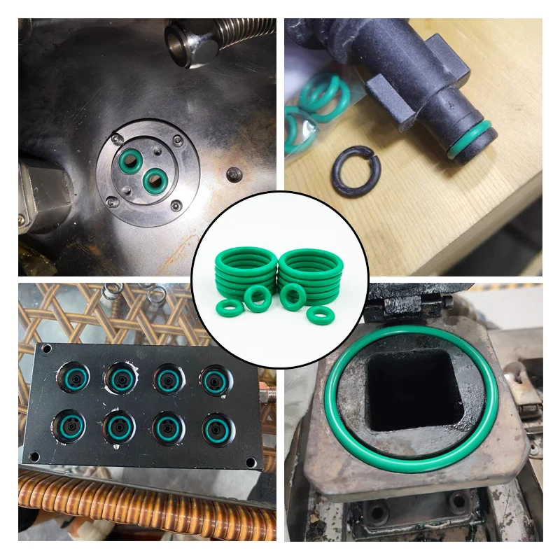 FKM Fluorine Oxygen O-ring Sealing Ring O Ring Green CS 1mm~3.1mm Oil-resistant High-temperature Corrosion Fluororubber Seal Kit