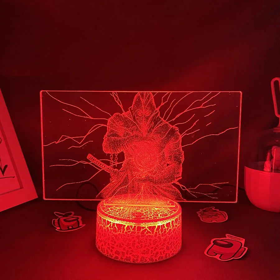 Mortal Kombat Game 3D LED Nightlights Colorful Table Decor Kids Birthday Gift Bedside Neon Lava Lamp Game Scorpion Two Tone Lamp