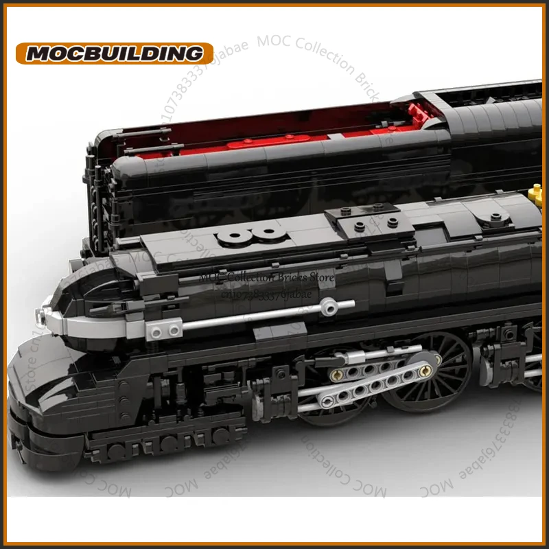 Bloques de construcción MOC de ferrocarril de Pensilvania 1:48, tren urbano S1 6-4-4-6, tecnología de función de potencia dúplex, ladrillos, juguetes DIY, regalos