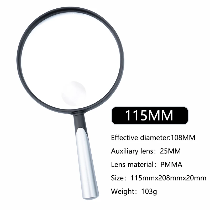 10X Handheld Magnifying Glass, Shatterproof Reading Magnifier for Seniors Reading Small Prints, Kids Hobby  Classroom Gift