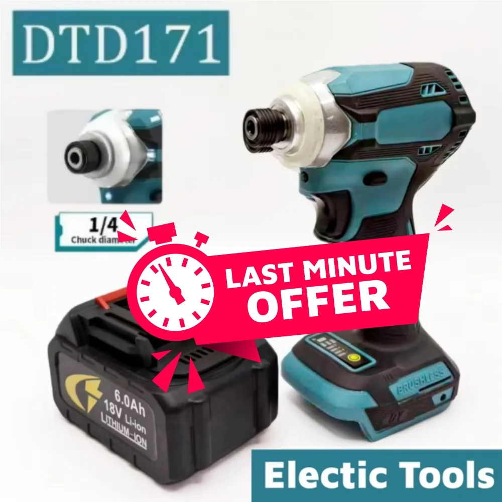 

100% New DTD171 Cordless Impact Driver Brushless Electric Drill Screwdriver Wood/olt/T-Mode Power Tools For Makita Battery PIN