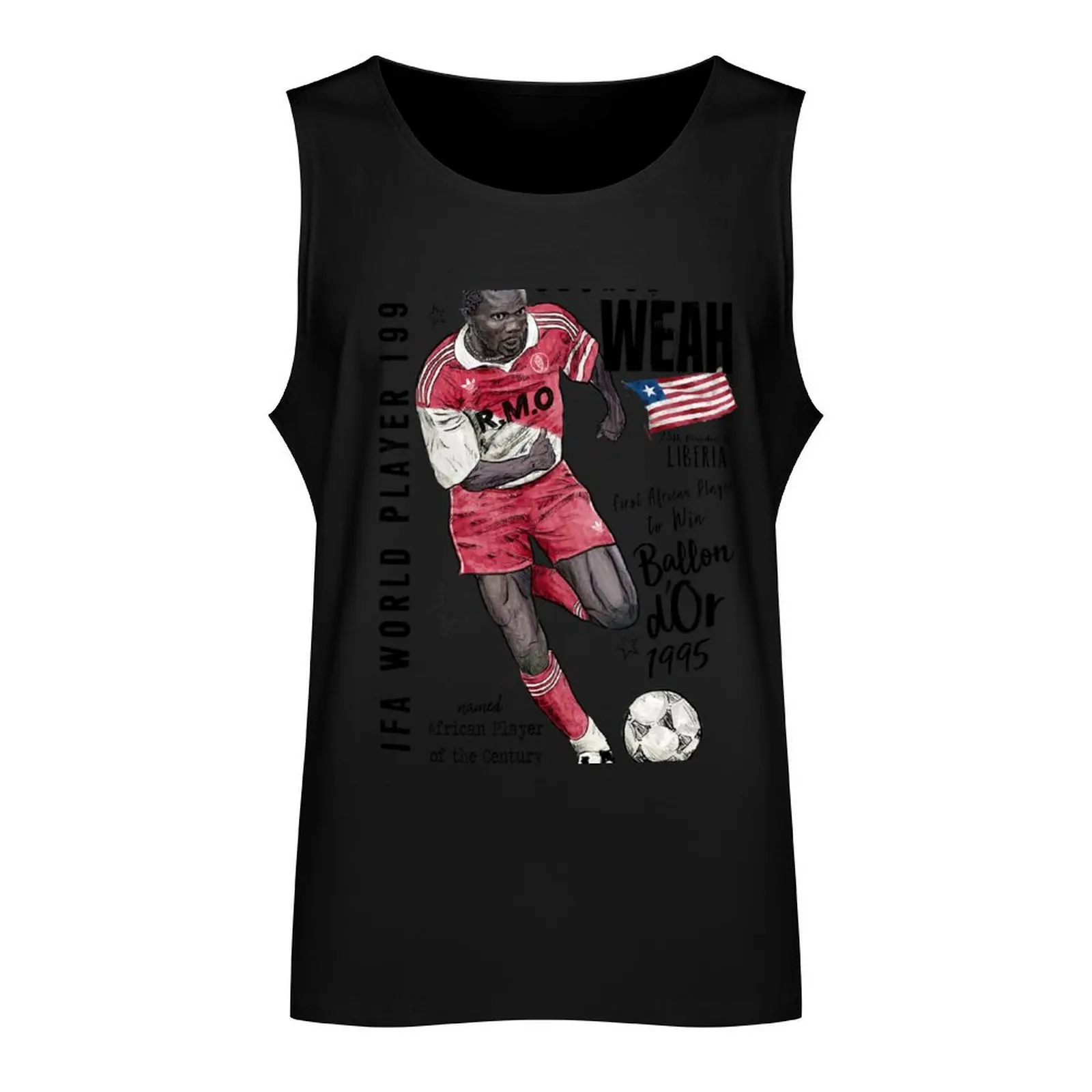 George Weah - 25th President of Liberia Tank Top clothes for men summer gym Men's t-shirts sleeveless shirt man gym gym men