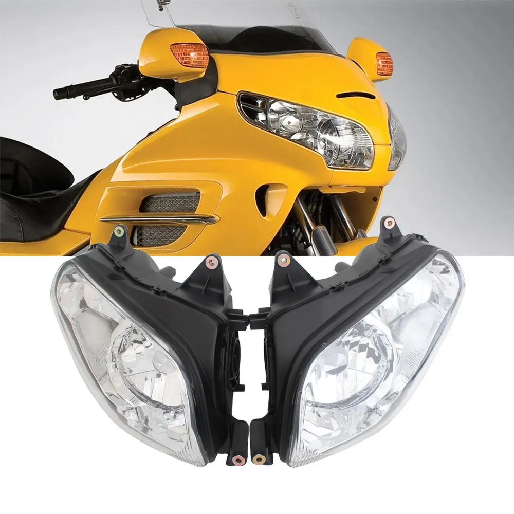 Headlight Housings Set For Honda Gold Wing Valkyrie 2001-2017 Motorcycle Hard Plastic Headlight Housings