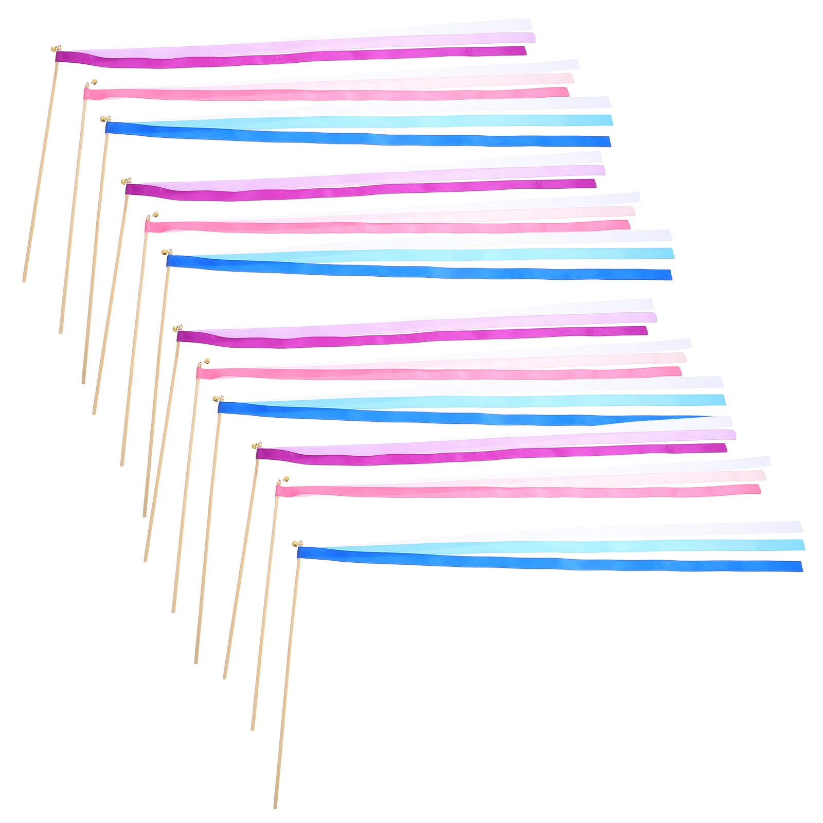 

30 Pcs Ribbon Fairy Wand Wands Sticks Dancing Ribbons for Wedding Dance Girls Streamers Gift