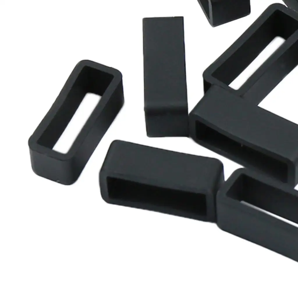 10x Assorted Silicone Watchband Strap Loop Sport Watch Holder Repair Retainer