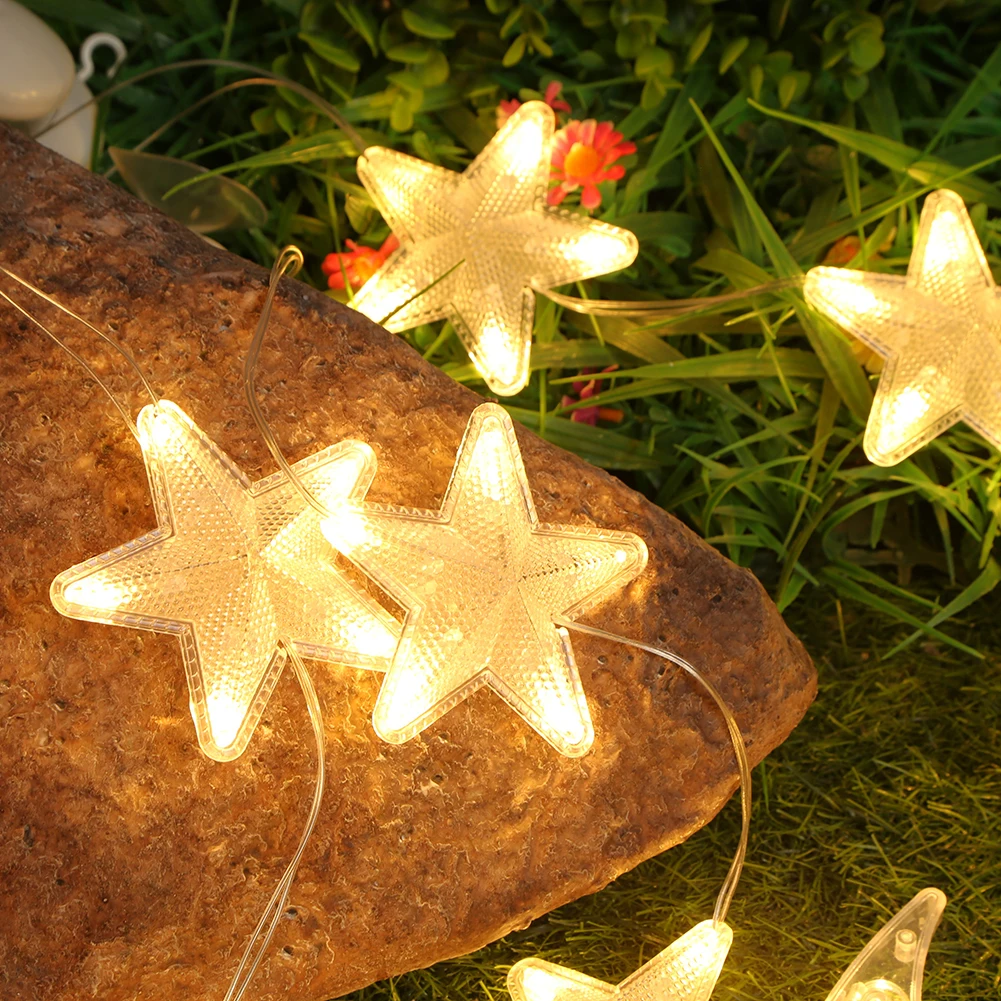Luz LED colgante de ventana con forma de estrella y Luna, 3 uds., con ventosa, colgante decorativo, telón de fondo, cadena de luces para decoración de Año Nuevo