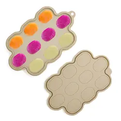 Safely Baby Breastmilk Popsicle Molds Durable 10 Holes Silicone Nibble Freezer Maker BPA Free Easy To Release