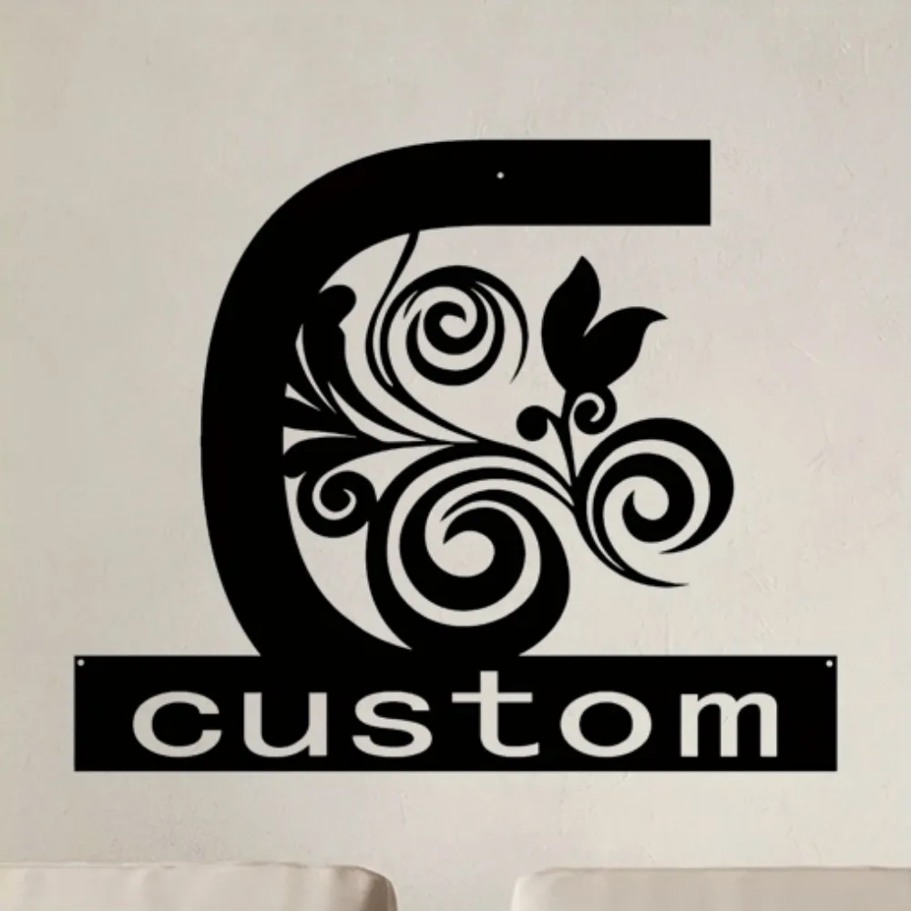 

Элегантная металлическая табличка с именем на заказ в классическом стиле, как прочная высококачественная декоративная табличка, идеально подходящая для дома и мысли