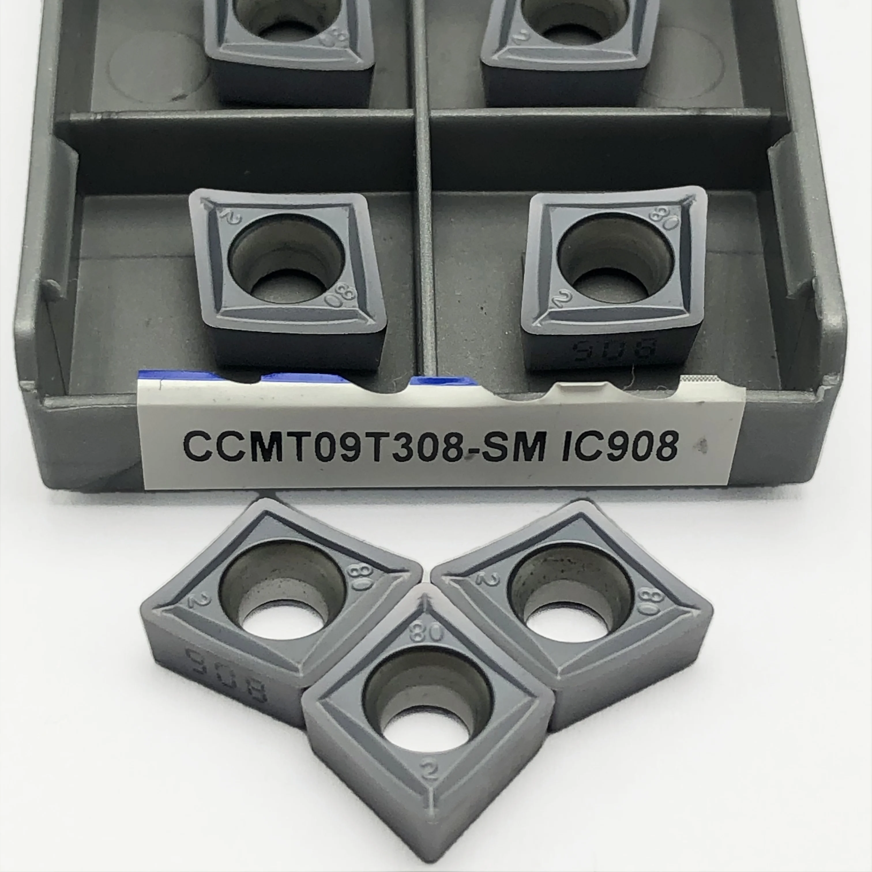 Твердосплавная вставка, CCMT09T304 CCMT09T308, внутренний токарный инструмент CCMT09T304 09T308-SM IC907/IC908, детали для ЧПУ