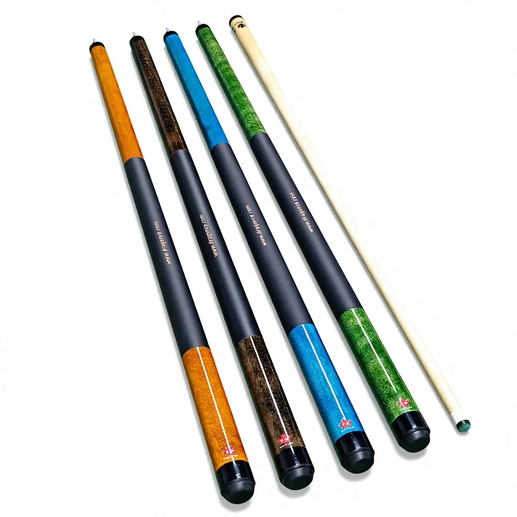 Billiard Cue for American 9-ball Chinese 8-ball Standard 58-inch Maple Wood 1/2 Split Aluminum Alloy Joint 2-piece Cue 19-20 oz
