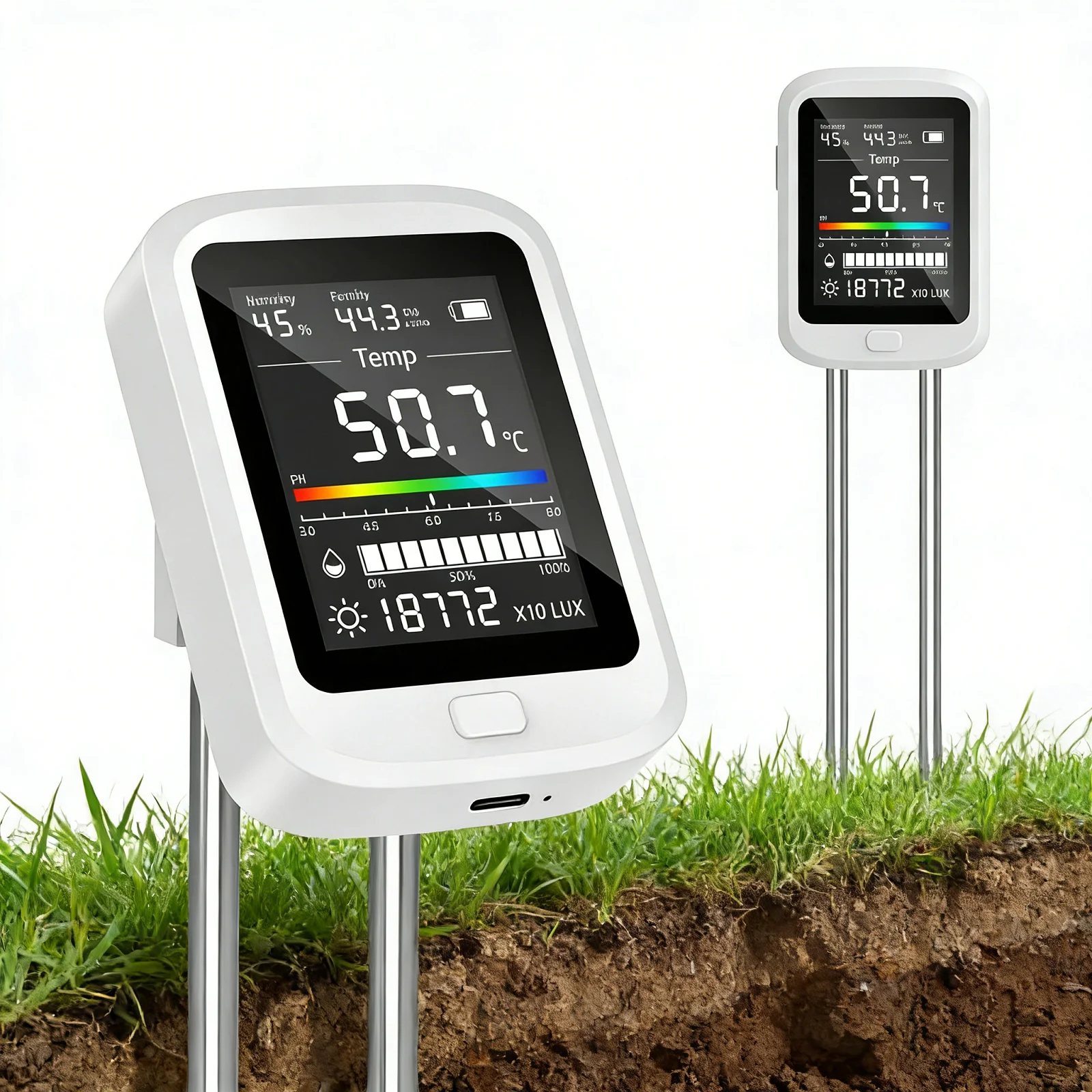 Garden Fertility Sensor Comprehensive Digital Soil Analyzer Soil Tester Versatile Light Sensor Analyzer For Gardens Soil Testing