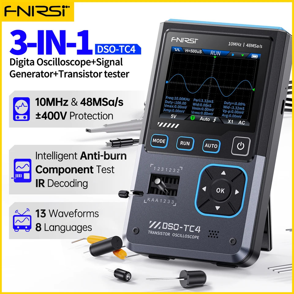 FNIRSI 新 DSO-TC4 DSO-TC3 3-in-1 ハンドヘルドデジタル
