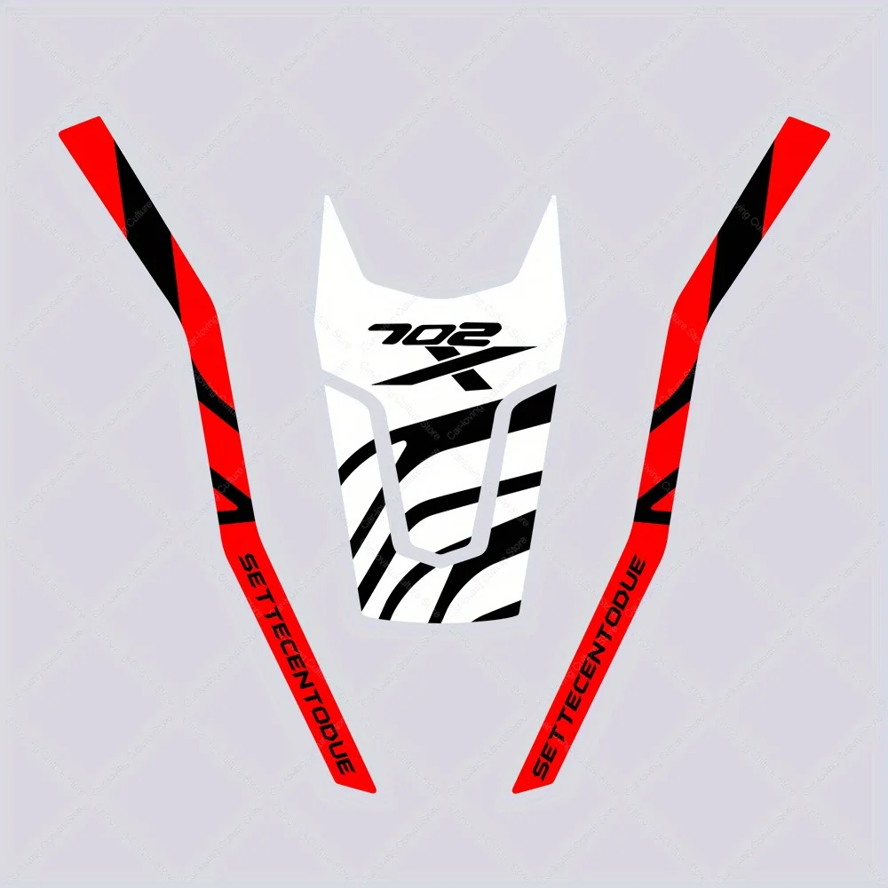 Ensemble d'autocollants de moto TRK 702X – Autocollant de protection imperméable pour bec avant, matériau ABS durable, conception résistante aux rayures