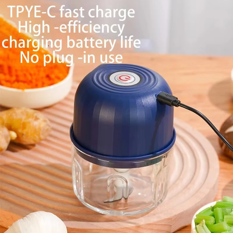 USB充電式ガーリックチョッパー260MLポータブルミートグラインダーワイヤレス玉ねぎ、生姜、唐辛子、野菜グラインダーキッチン用品