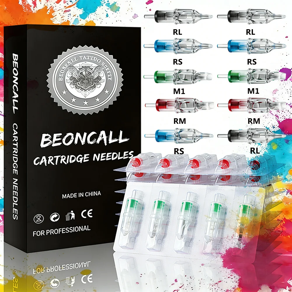 

Профессиональные 20 шт./лот иглы для тату-картриджей с круглым вкладышем, одноразовые стерилизованные безопасные иглы для тату-машин, ручки