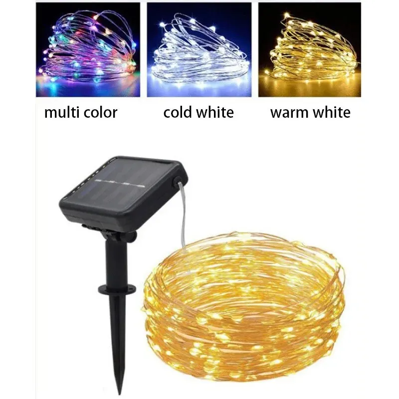 1pc 32M300 LED Solar Fairy Light Outdoor Garland String Light Waterproof Garden Festoon Lamp Christmas Yard Patio Party Decor