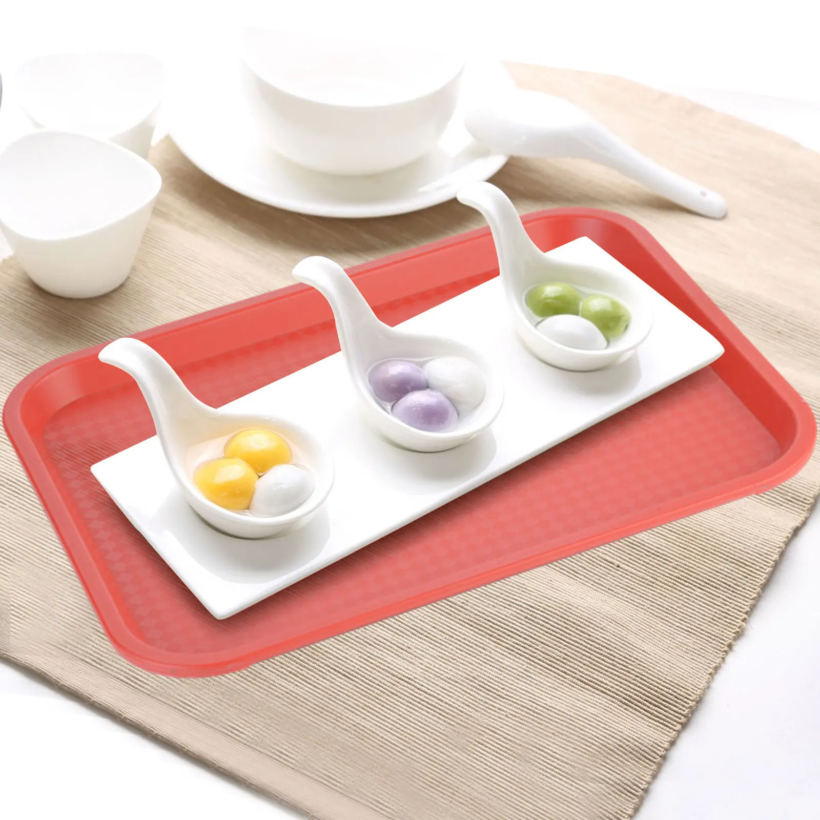 صينية تقديم متينة متعددة الأغراض ، صينية ديكور ، منظم مكتب ، طبق تقديم ، قوي ، مكتب ، مطبخ ، شاي ، وجبات خفيفة