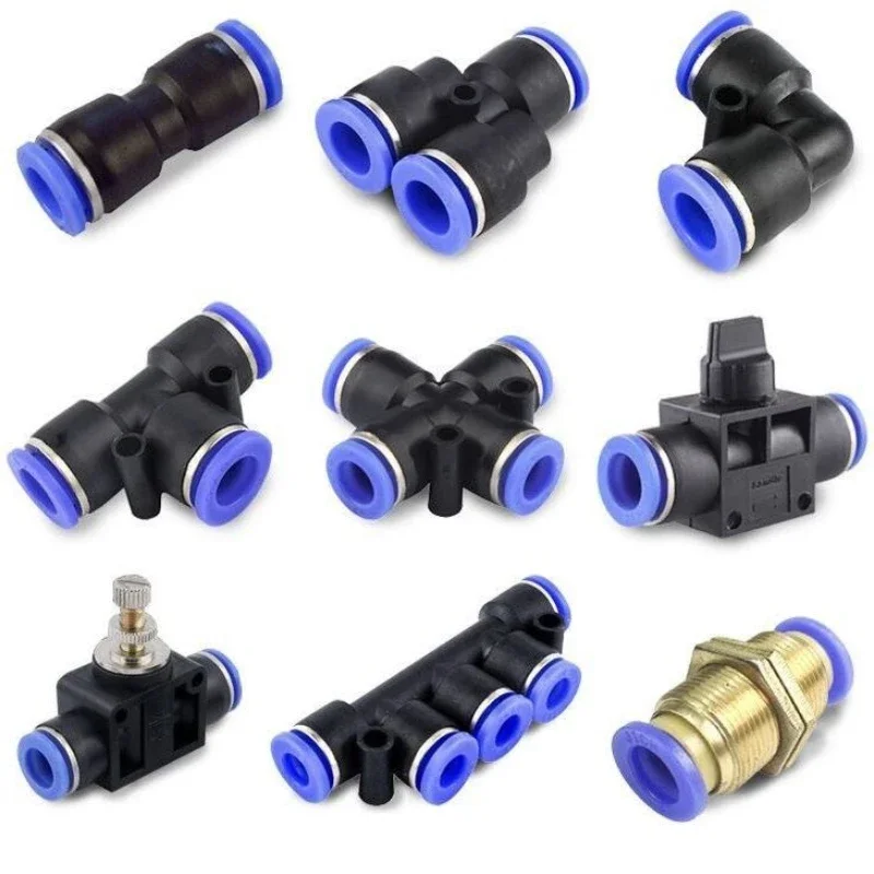 

Pneumatic Fitting 2 Way Quick Push Connector Tube Hose 4mm 6mm 8mm 10mm 12mm 16mm Air Pneumatic Parts Connector Joint Fitting