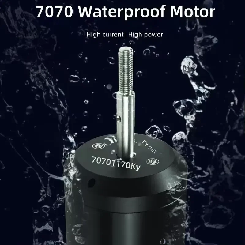 Durable Low Noise 7070 IP58 Full Waterproof Underwater Motor 4300W 110KV High Power Propulsion Motor for Ocean Efoil