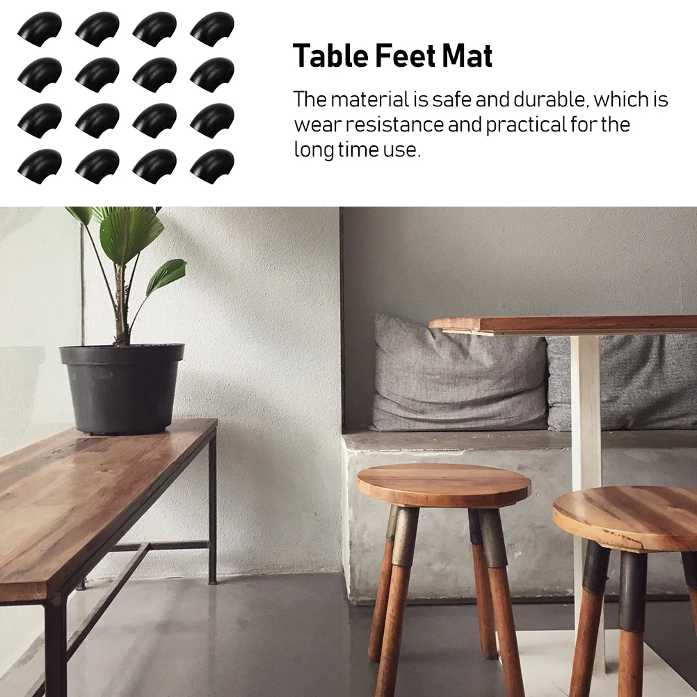 20 Stück U-förmige Tischfüße aus Eisen, Gummikappen für schmiedeeiserne Beine, Bodenkratzerprävention, für Zuhause, Büro, Schule