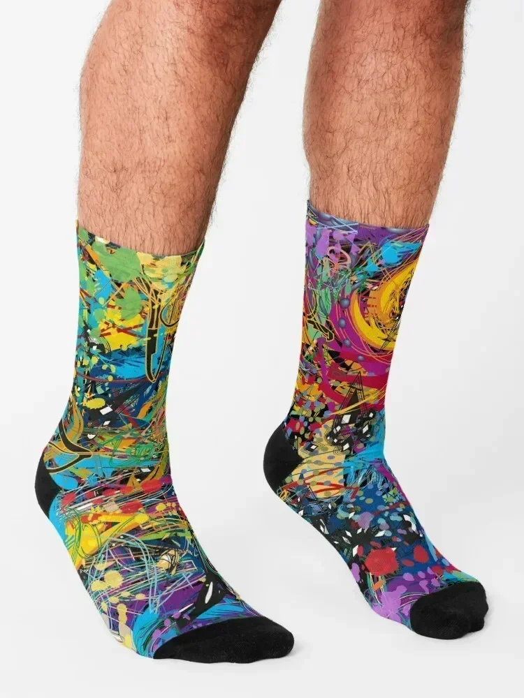 Sparkling Mind original artwork Socks funny gift football Stockings man winter thermal Socks Woman Men's