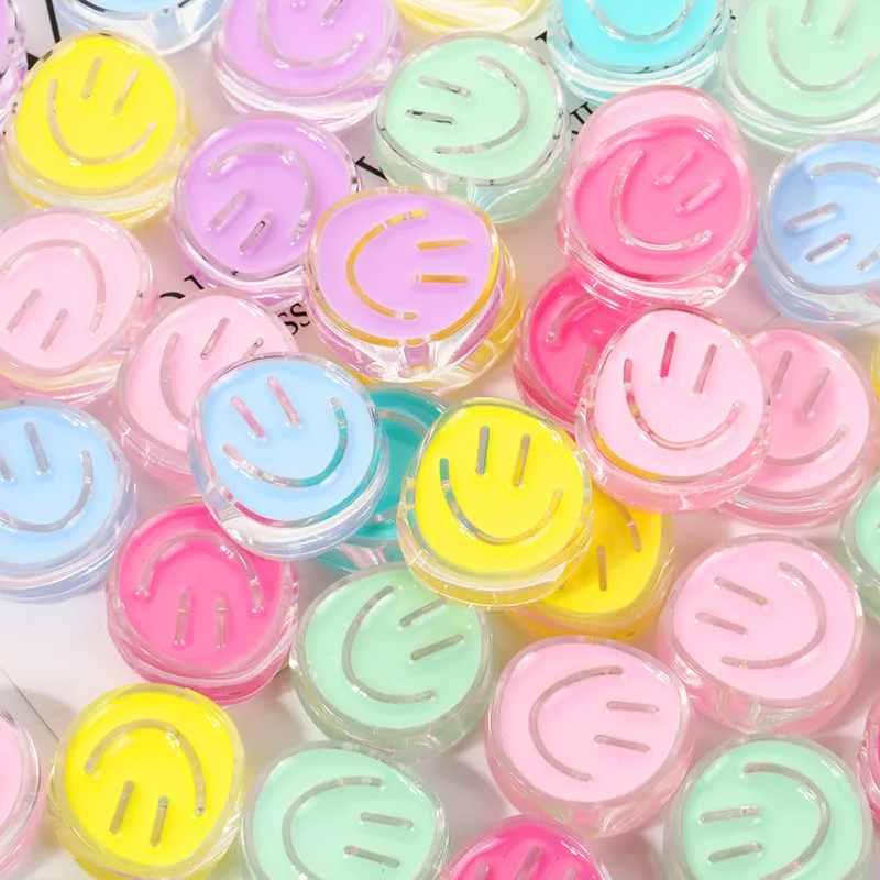 9x21x22mm  Irregular Smile Face Acrylic Beads Loose Spacer Beads for Jewelry Making Needlework Bracelet DIY Key Chains Accessory