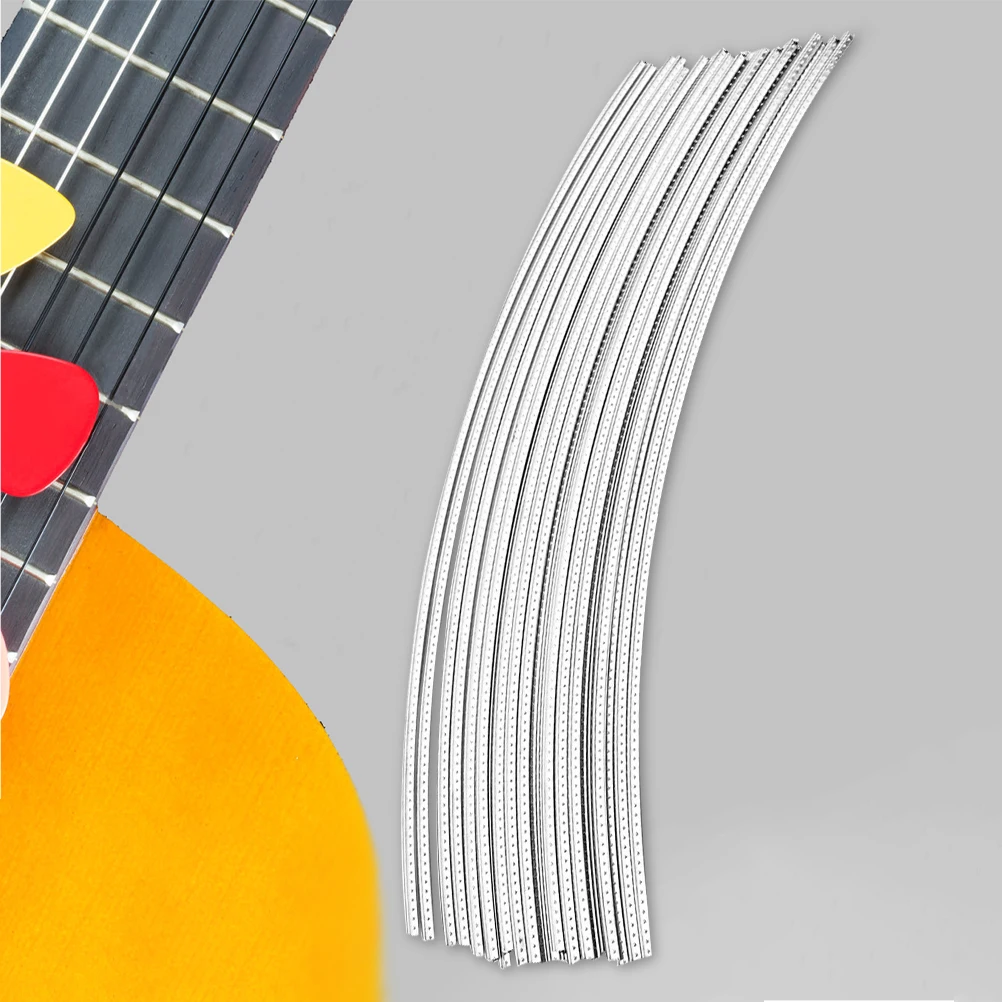

20 Pcs Curve Silk Fretwire for Guitar Supplies Finger Board Bass Fingerboard Wires Metal