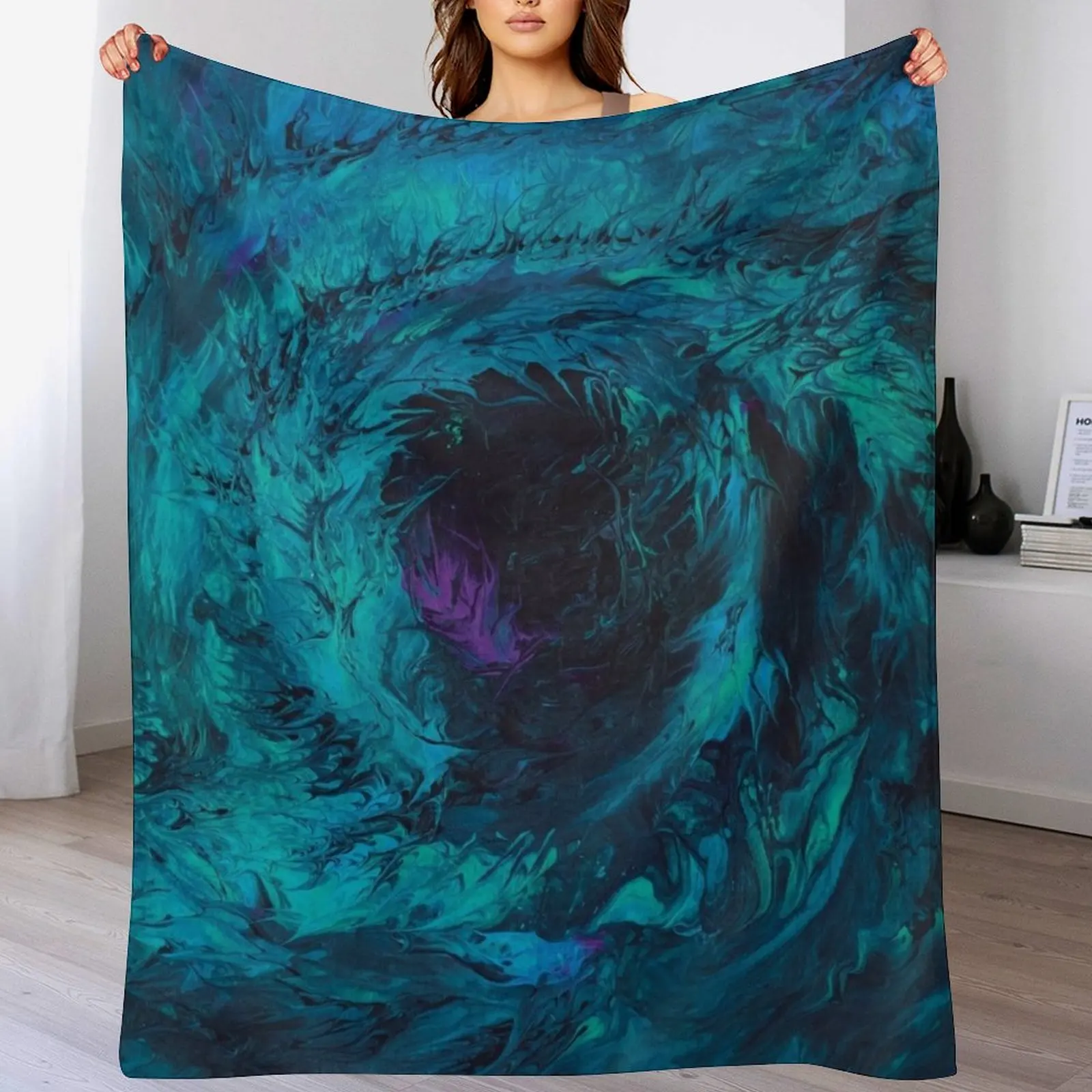 

Into the Abyss painted by Flailing Frog Throw Blanket Thermal Giant Sofa Blankets For Baby christmas gifts Blankets