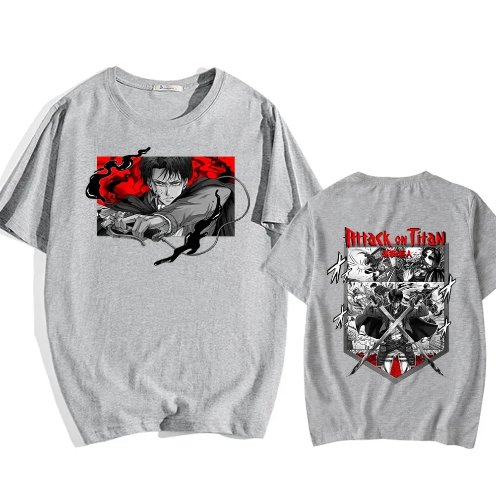 Unisex Japanese Anime Tshirt Scouting Legion Clothes Shingeki No Kyojin Tee Shirt Attack on Titan Giant Short-sleeve T-shir Men