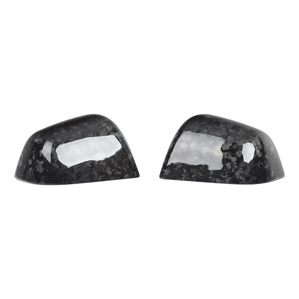 

Glossy Forged Carbon Fiber Car Side Door Rearview Mirror Cover Mirror Caps For Tesla Model Y 2020-2021