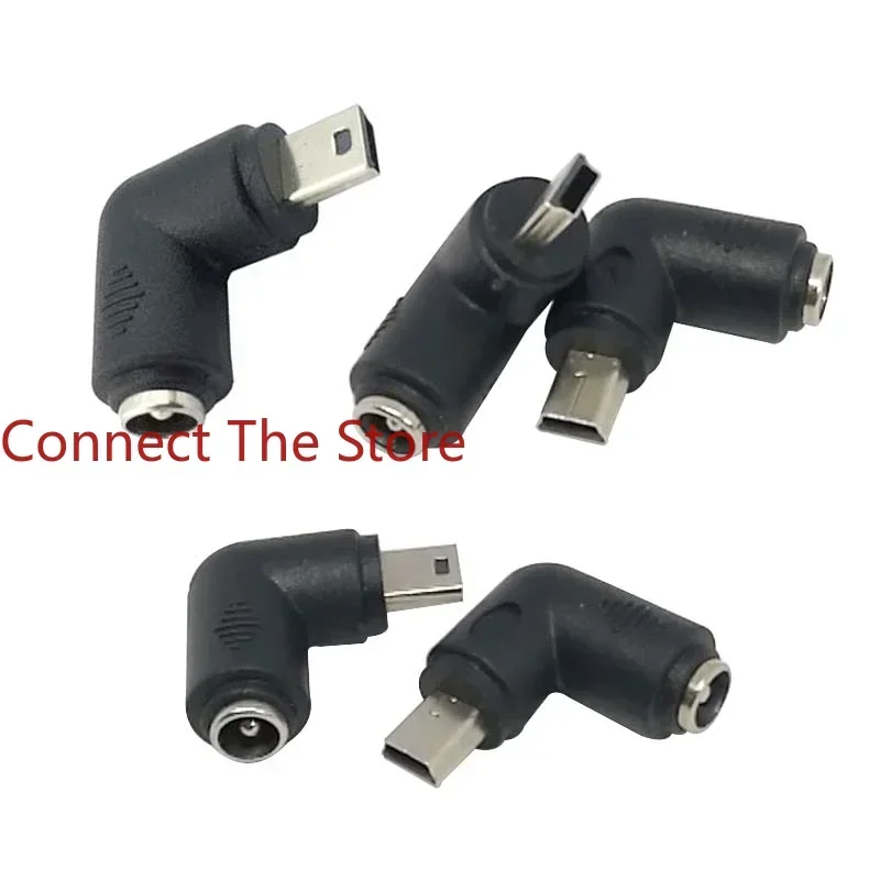 

5PCS Mini USB Male To DC5.5 * 2.5 Female 5525 MINI DC Corner Adapter