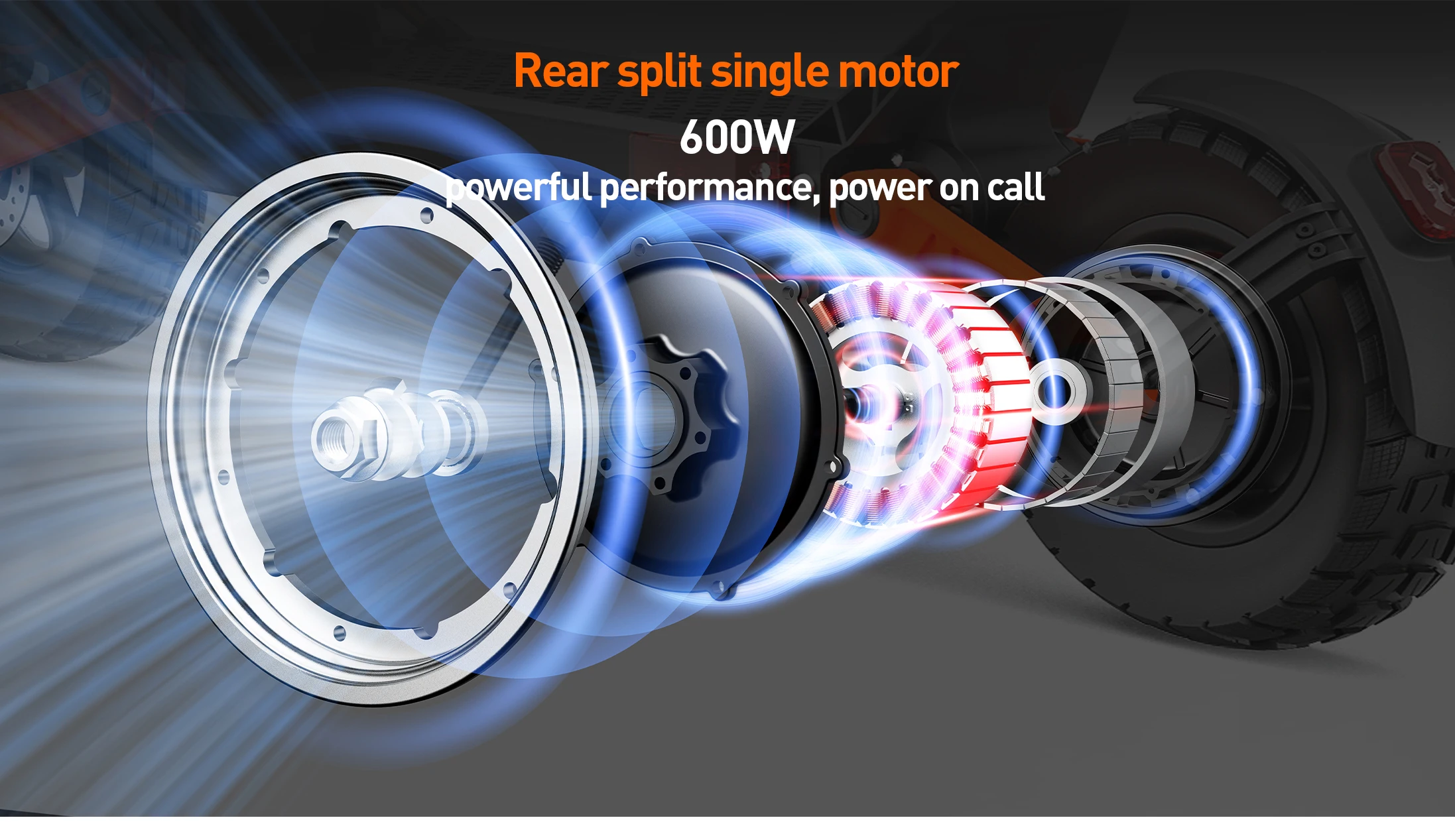JOYOR S5-Z faltbarer E-Scooter für Erwachsene, 600 W Motor, 48 V, 13 Ah Batterie, 25 km/h Geschwindigkeit, 55 km Reichweite, 10 Zoll Reifen, Elektroroller – Detail 4