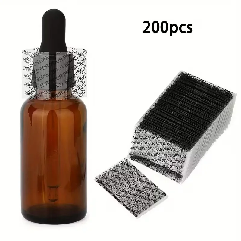 200pcs 41x30mm Shrink Bands, Heat Shrink Packaging Sealer for Bottles, Fits Diameter 2.1-2.4cm/0.82-0.94in, PVC Material