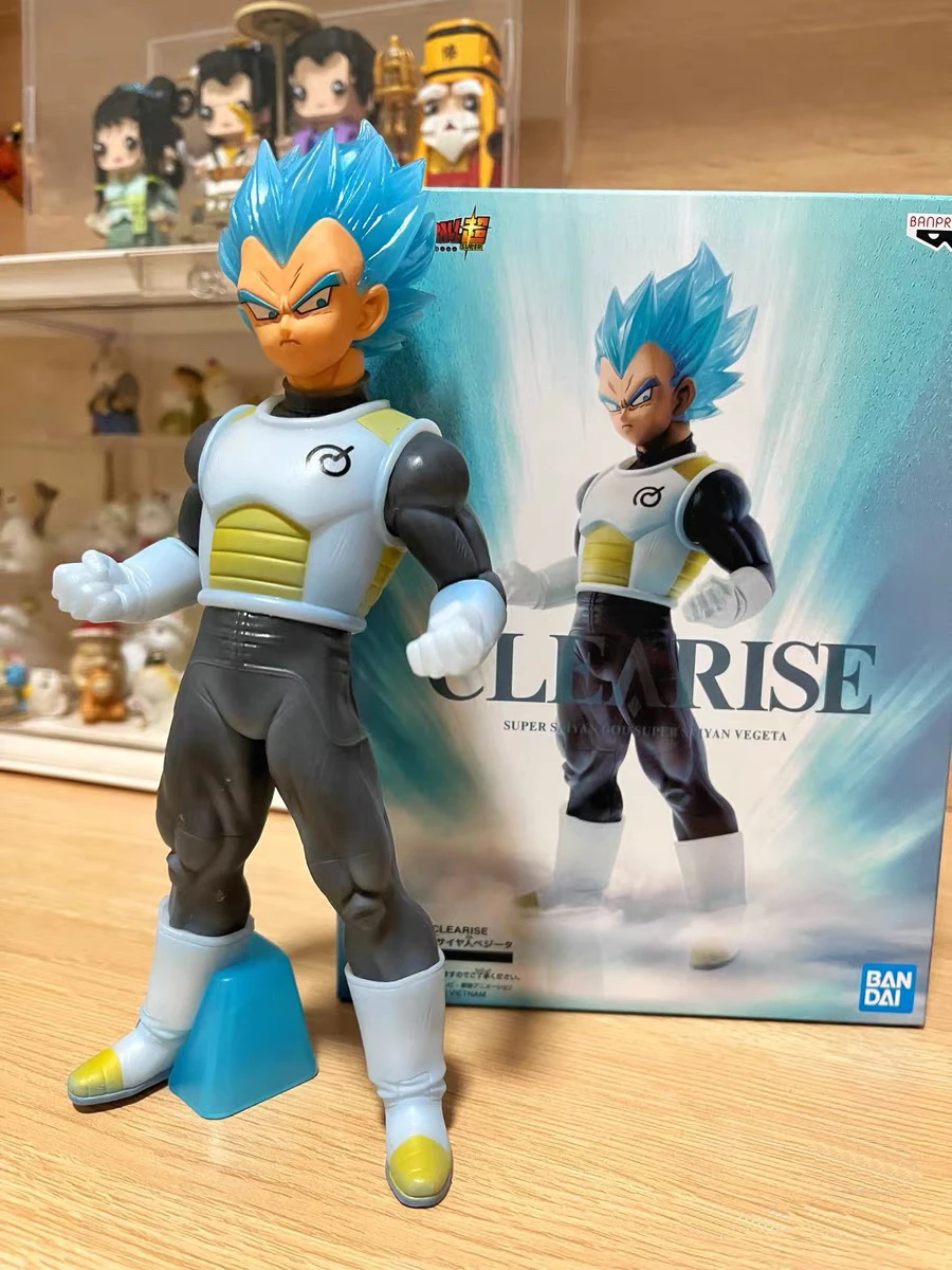 In Stock Original Banpresto Dragon Ball Clearise SSGSS Vegeta Action Figures Collectible Modle Toys Anime Figurals Juguetes 19CM